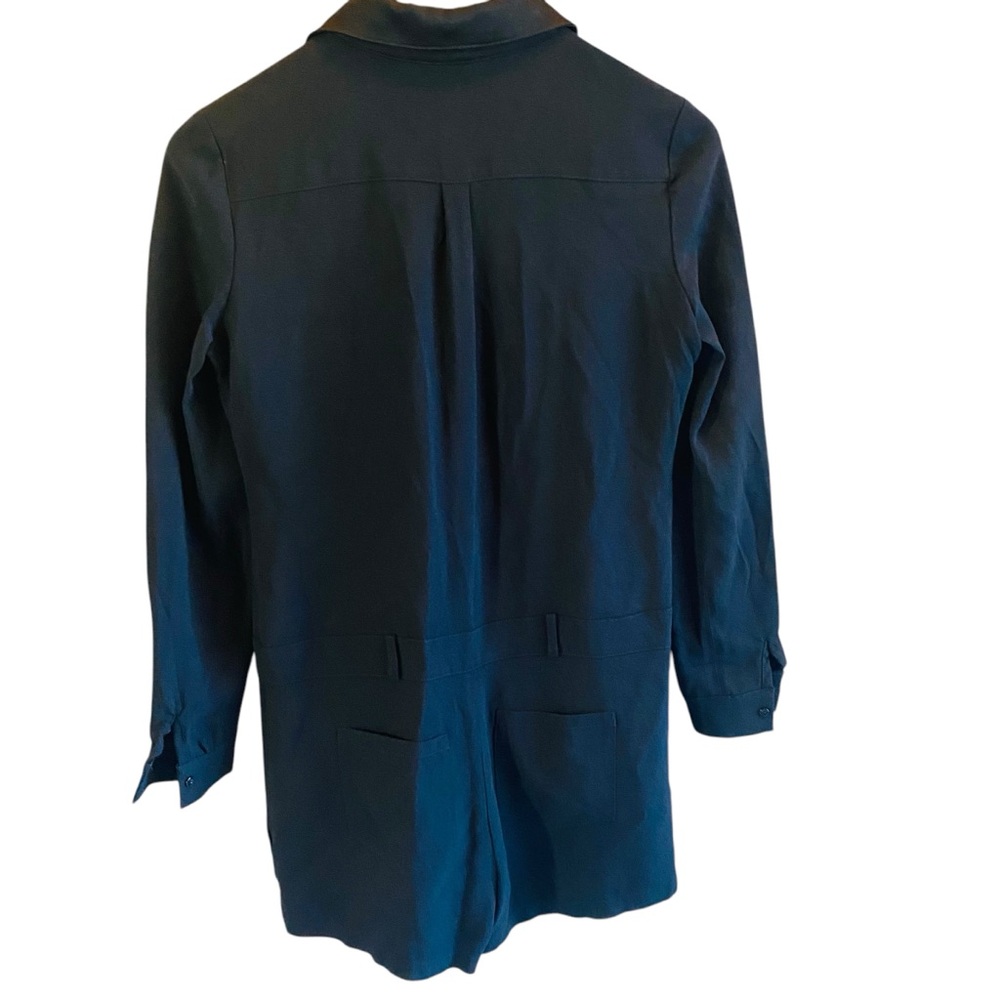 ATHE VANESSA BRUNO Black Long Sleeve Button Down Utility Romper - Picture 2 of 6
